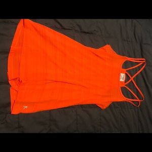Orange workout tank top